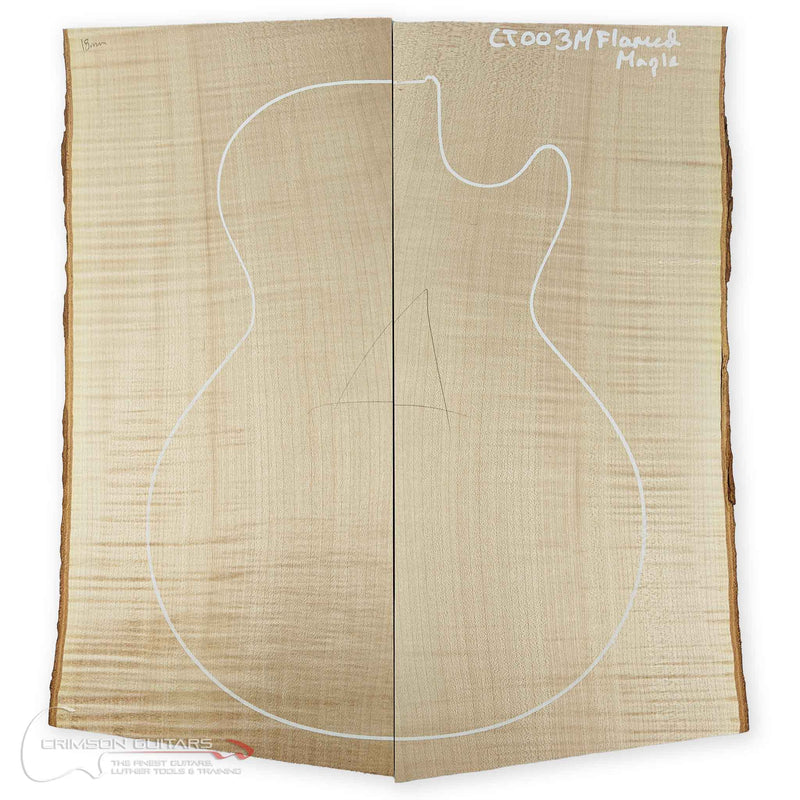 Carve Top - Flamed Maple - 2 piece - 17.9mm