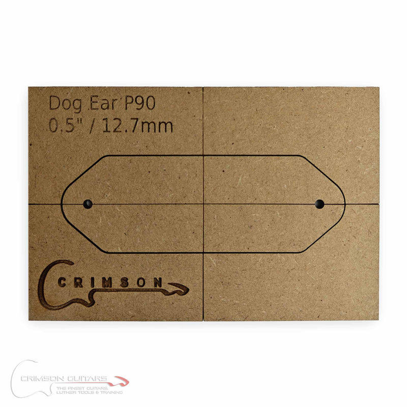 Template - Dog Ear P90 Type Pick-Up Cavity 0.5" / 12.7mm