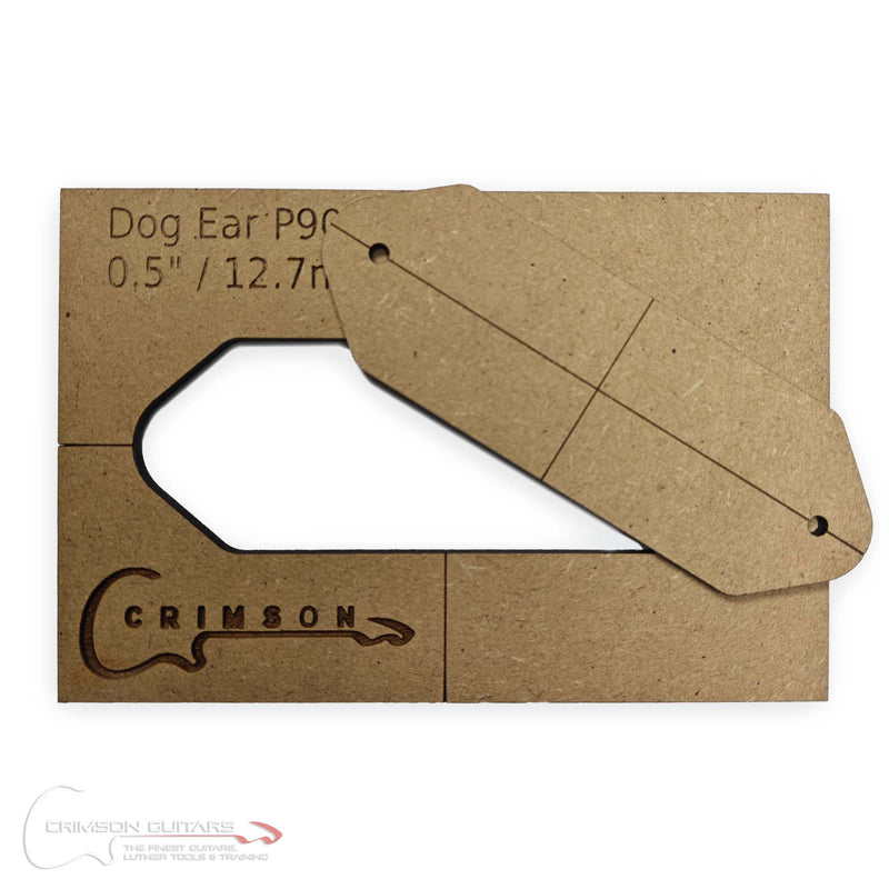 Template - Dog Ear P90 Type Pick-Up Cavity 0.5" / 12.7mm