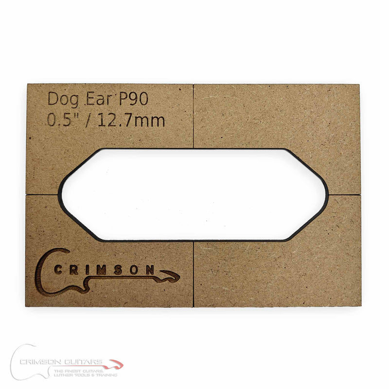 Template - Dog Ear P90 Type Pick-Up Cavity 0.5" / 12.7mm