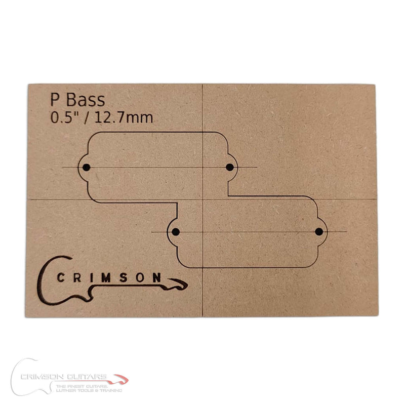 Template - P Bass Type Pick-Up Cavity 1 - 0.5" / 12.7mm