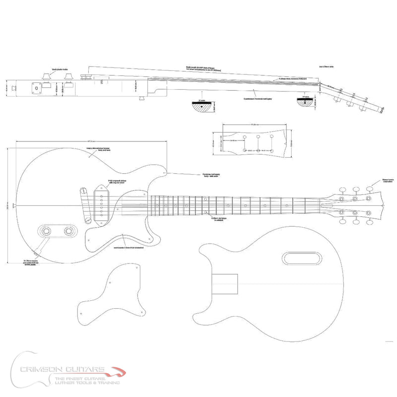 Guitar Plans - 59 LP-Type Junior Double Cut