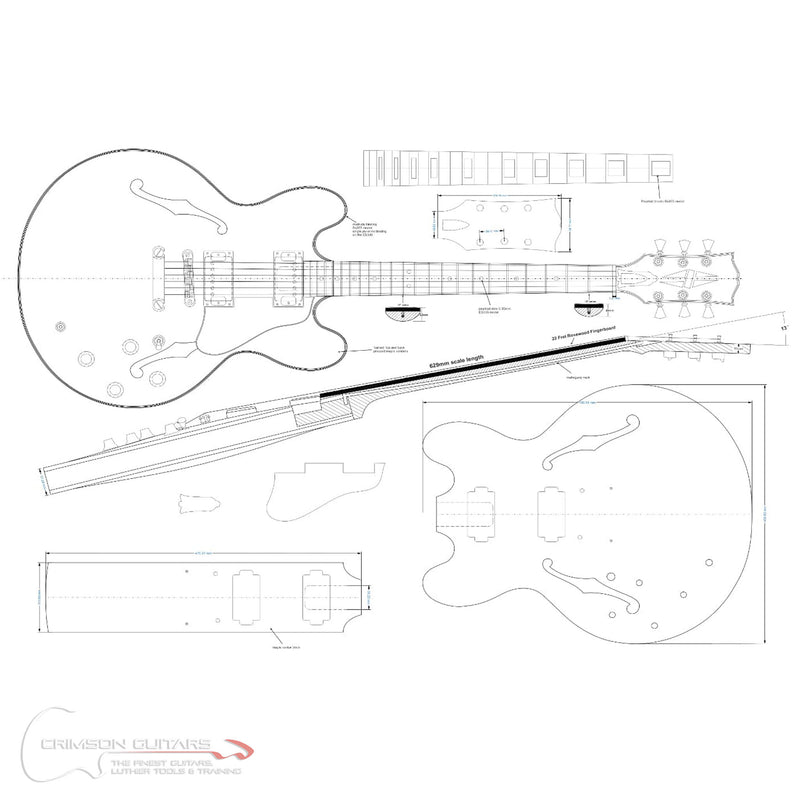Guitar Plans - ES-355-Type