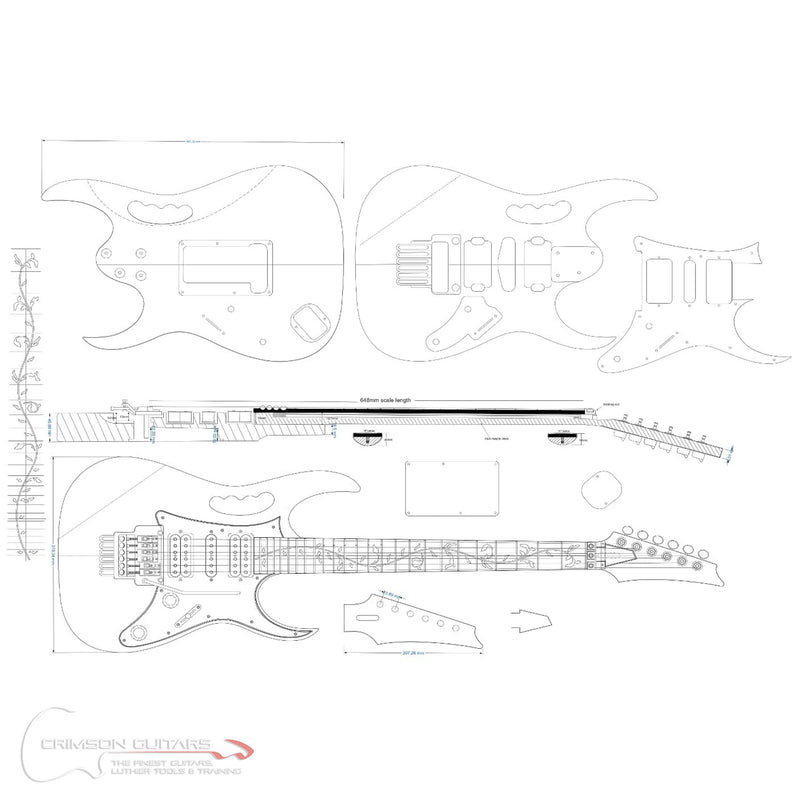 Guitar Plans - Ibanez-Type JEM