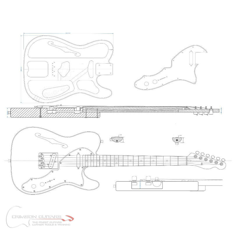 Guitar Plans - T-Type 69 Thinline