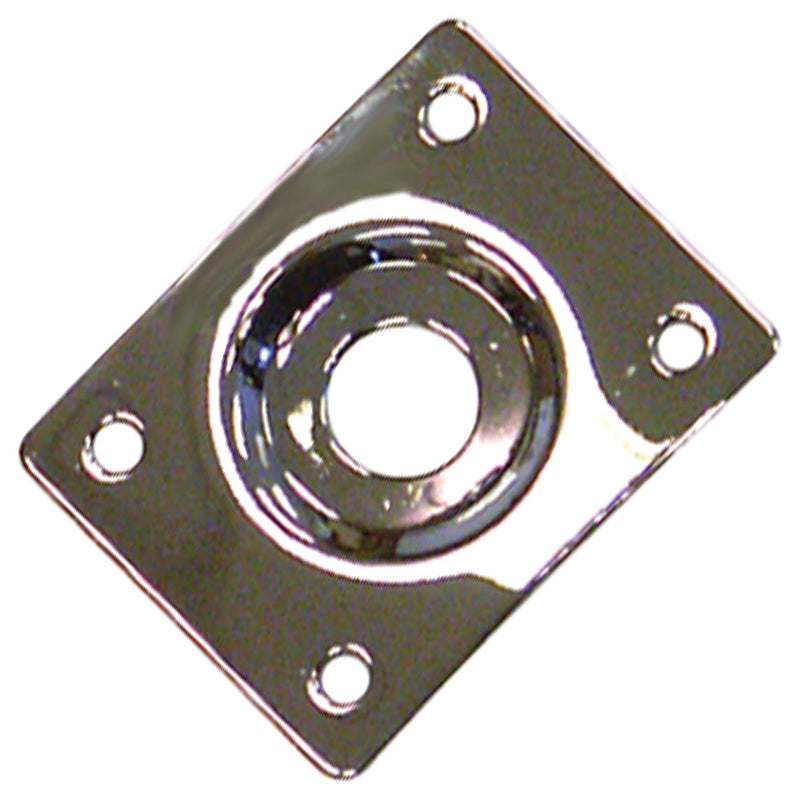 Guitar Tech Square Jack Socket Plate ~ Chrome