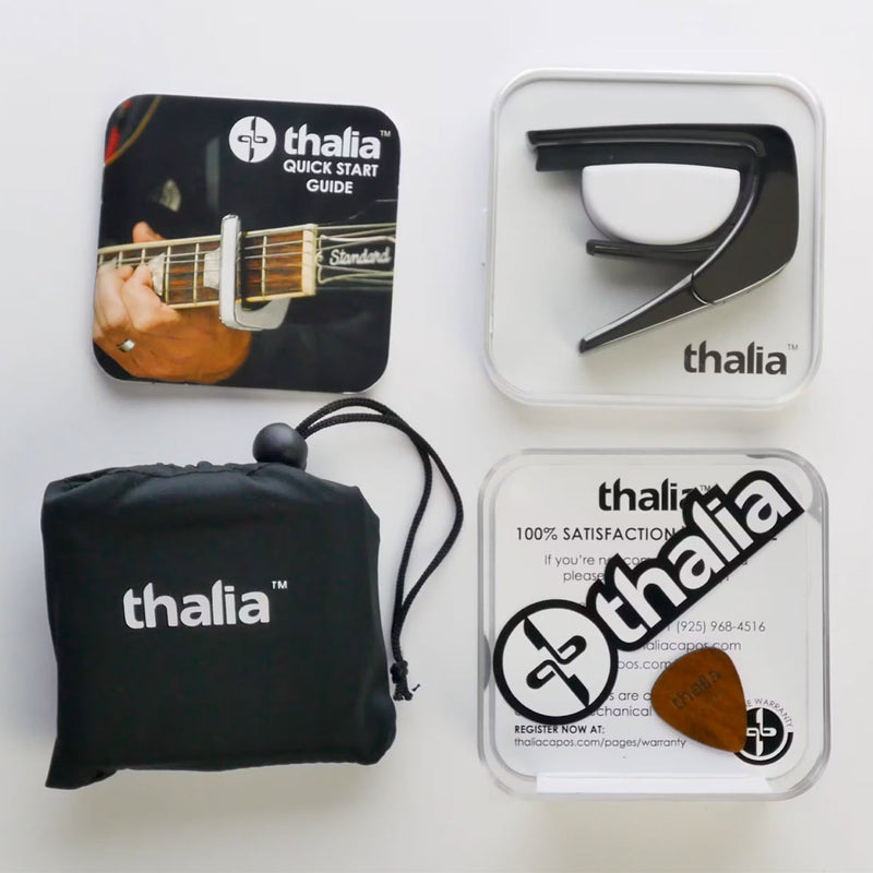 Thalia Exotic Series Wood Collection Capo ~ Chrome with Sapele Inlay