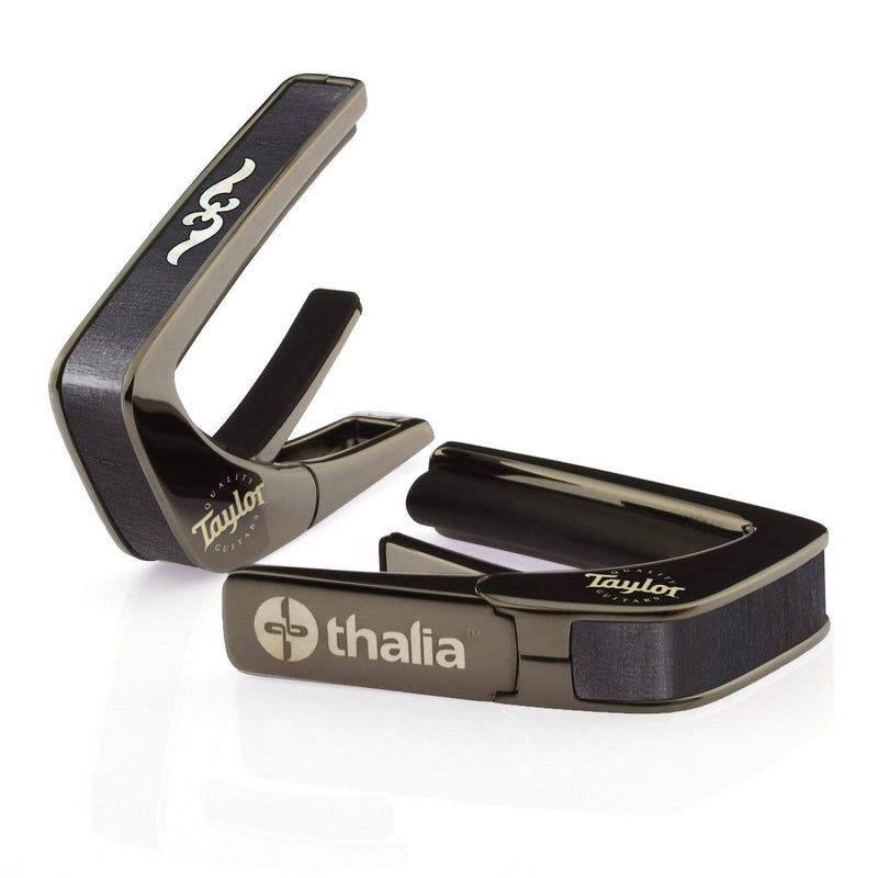 Taylor® by Thalia Black Chrome Capo ~ 400 Series Renaissance Fingerboard Marker Inlay