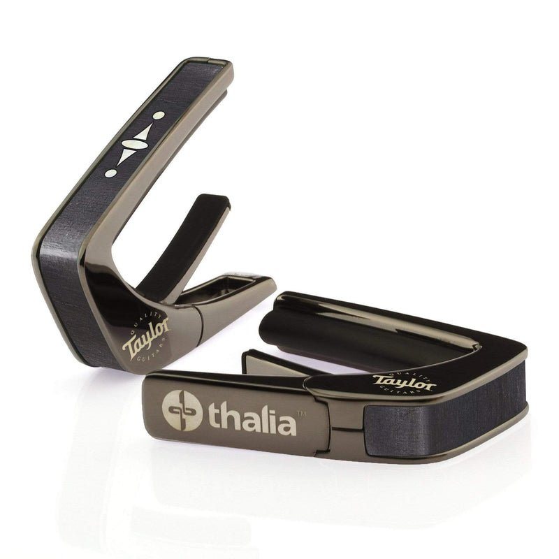 Taylor® by Thalia Black Chrome Capo ~ 500 Series Century Fingerboard Marker Inlay