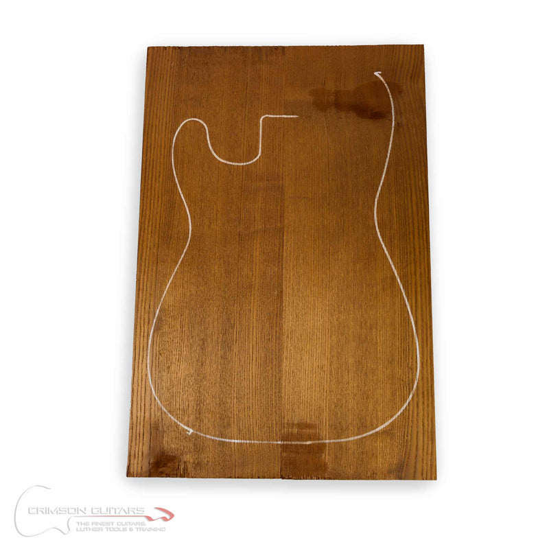 Guitar Body Blank - Roasted European Ash - 2 piece - REA