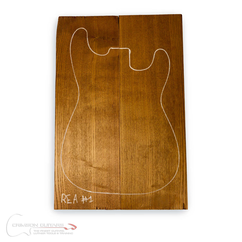 Guitar Body Blank - Roasted European Ash - 2 piece - REA